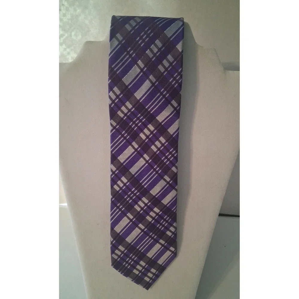 Lot of 6 Men's Neckties Lavender Purple VTG - Mod Assorted Name Brands Nice!